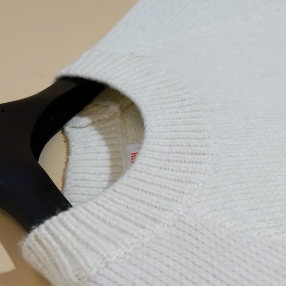 Joe Fresh|NWT White Crew Neck Sweater Acrylic Blend With Some Recycled Materials - Picture 5 of 14